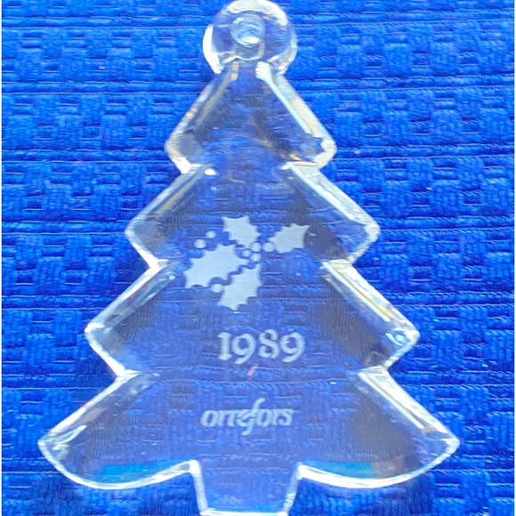1989 ORREFORS CRYSTAL CHRISTMAS ORNAMENT BRAND NEW WITH TAGS IN ORIGINAL BOX - Picture 10 of 10